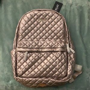 MZ WALLACE Metro Backpack, Rose Gold Metal